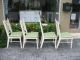 4 Vintage Chairs Faux Bamboo Hollywood Regency Faux Chinese Chippendale Style Post-1950 photo 2
