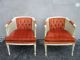 Pair Of Mid Century Barrel Shape Caned Side By Side Chairs By Lewittes 1646 Post-1950 photo 1