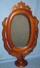 Antique Victorian Walnut Free Standing Wishbone Mirror Dresser/chest/vanity Top 1800-1899 photo 4