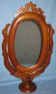 Antique Victorian Walnut Free Standing Wishbone Mirror Dresser/chest/vanity Top 1800-1899 photo 7