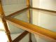 Vintage Mid Century Modern Bookcase Bookshelf Cane And Glass Shelves French Post-1950 photo 4