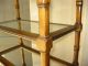 Vintage Mid Century Modern Bookcase Bookshelf Cane And Glass Shelves French Post-1950 photo 5