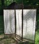 Circa 50 ' S Solid Oak Tri - Sectioned Room Divider: Orig.  Antique French Lace Other photo 3