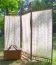 Circa 50 ' S Solid Oak Tri - Sectioned Room Divider: Orig.  Antique French Lace Other photo 4
