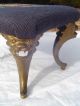 Antique Victorian Cast Iron Ornate Legs And Needlepoint Top 1800-1899 photo 5