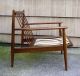 Antq Danish Modern Mid Century Baumritter Solid Walnut Lounge Chair Exclnt Cond Post-1950 photo 2