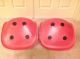 Pair Of 2 Hot Pink Herman Miller Side Shell Chair Charles Eames Post-1950 photo 1