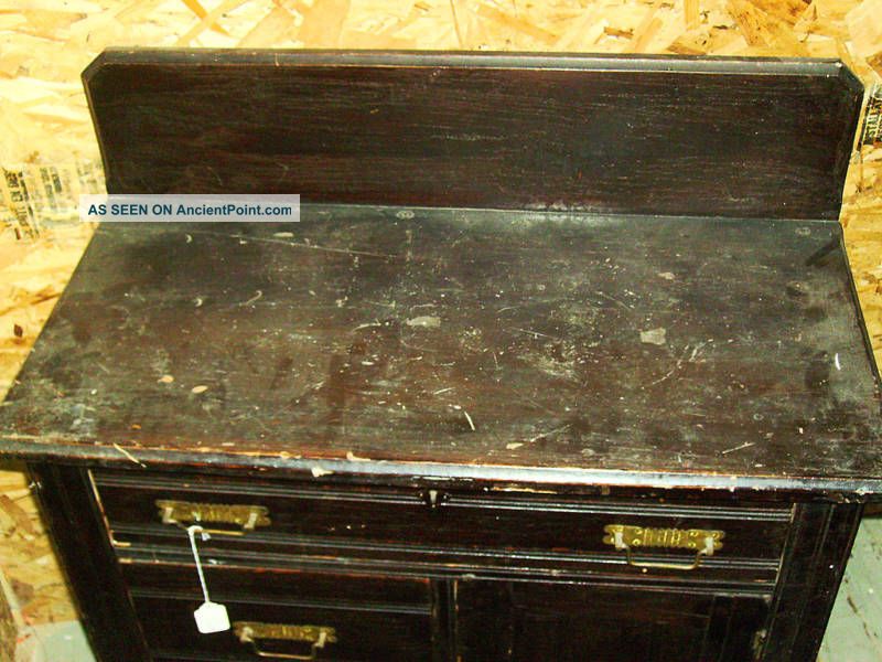 Very Old Antique Eastlake Cupboard Kitchen Commode 1900-1950 photo