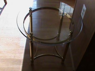 Mid - Century Modern Labarge? Brass Coffee Cocktail End Table photo