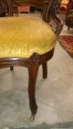 Pair Antique Victorian Carved Balloon Back Side Chairs Round Upholstered Seats 1800-1899 photo 6