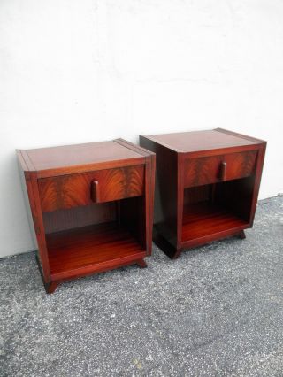 Pair Of Mid - Century Deco End Tables / Night Tables By John Cameron 2554 photo