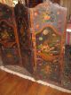 Antique 20 ' S Floor Screen/room Divider Hand Painted Flowers Other photo 1