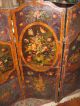 Antique 20 ' S Floor Screen/room Divider Hand Painted Flowers Other photo 3