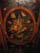 Antique 20 ' S Floor Screen/room Divider Hand Painted Flowers Other photo 5