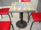 Vintage Mid Century Dining Dinette Set With 4 Chairs Spanish Tiled Top Patio Set Post-1950 photo 2