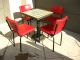 Vintage Mid Century Dining Dinette Set With 4 Chairs Spanish Tiled Top Patio Set Post-1950 photo 3