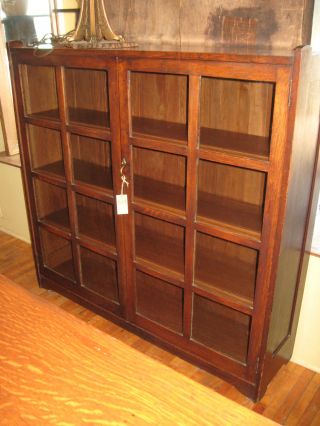 Stickley Brothers Mission Oak Bookcase 4764 Quaint 2 Door Signed All photo