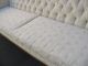 Vintage White French Provincial Tufted Sofa Couch Loveseat Chic Shabby Post-1950 photo 8