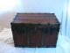 Antique Steamer Trunk With Cleveland In Metal Rivits On The Side Old Vintage Unknown photo 5
