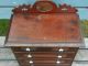 Fantastic Antique Miniature Chest Drawers Solid Birdseye Maple & Walnut Carved 1800-1899 photo 2