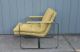 Mid Century Modern Milo Baughman Style Chair Chrome Vintage Design Eames Post-1950 photo 3