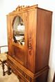 Furniture - Vintage Dining Room Set Buffet China Cabinet Table 6 Chairs Gorgeous 1900-1950 photo 3