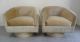 Pair Mid Century Modern Milo Baughman Style Lounge Swivel Barrel Chairs Carson ' S Post-1950 photo 1