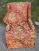 Pair Of Shabby ' N Chic Club / Boudoir Chairs W/ Floral Upholstery Post-1950 photo 2