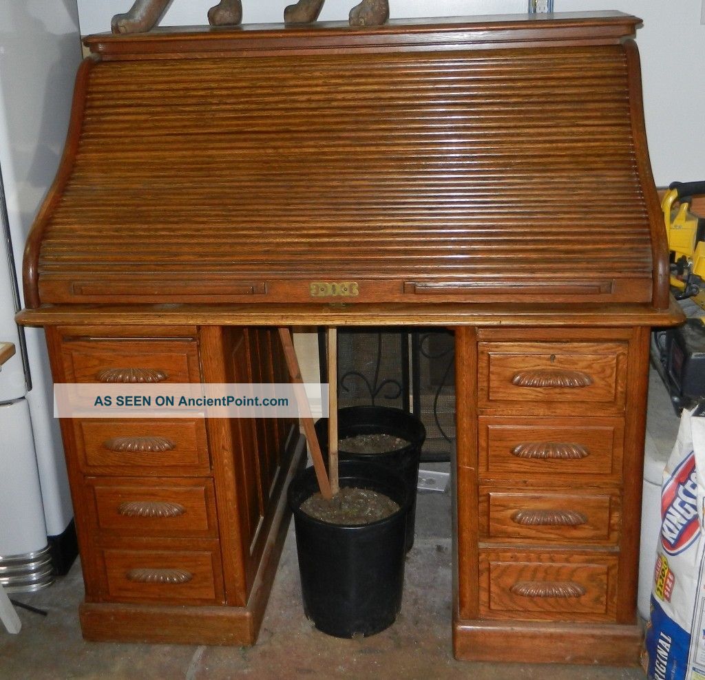 Antique Oak Rolltop Desk 1800-1899 photo