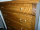 Antique Oak Dresser Bureau W/ Shaped Beveled Mirror Quartersawn Oak Refinished 1900-1950 photo 3