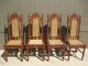 Set Of 5 Jacobean Style Chairs Ornate With Marquetry Inlay,  Cane Back & Seat Post-1950 photo 1
