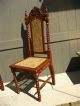 Set Of 5 Jacobean Style Chairs Ornate With Marquetry Inlay,  Cane Back & Seat Post-1950 photo 6