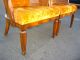 Pair Of Two Vintage Mid Century Modern Cane Chairs Orange Tufted Velvet Fabric Post-1950 photo 8