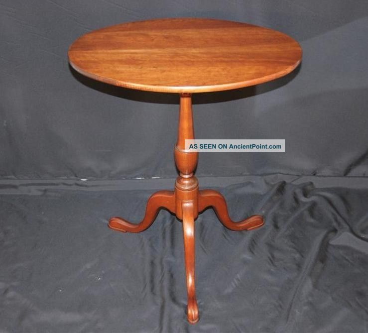 Bartley Collection Ltd.  Traditional Oval Top Solid Cherry Wood Occasional Table Post-1950 photo