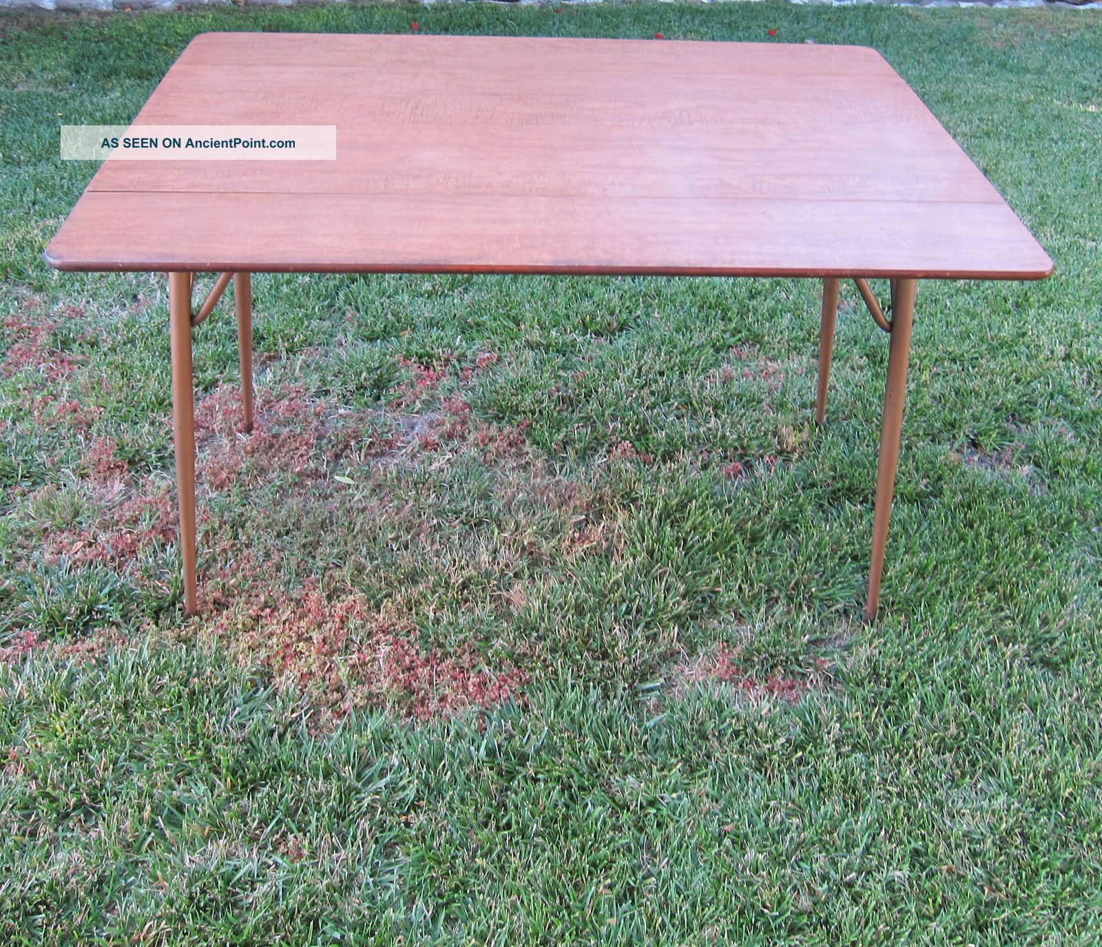 Mid Century Folding Plank Maple Howell Co Table Post-1950 photo