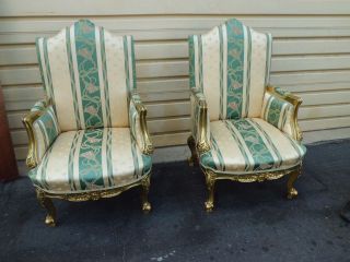 50690 Pair Decorator Louis Xv Carved Armchair S Chairs Chair S photo
