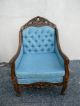 French Carved Tufted Living Room Side Chair 2548 1900-1950 photo 1