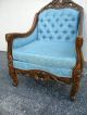 French Carved Tufted Living Room Side Chair 2548 1900-1950 photo 2