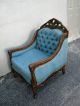 French Carved Tufted Living Room Side Chair 2548 1900-1950 photo 4