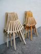 Set Of Four Mid Century Wooden Folding Chairs 2246 Post-1950 photo 10