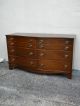 Mahogany Serpentine Dresser By Bassett 2405 1900-1950 photo 1