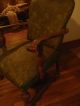 Old Antique Open Armchair Carved & Turned Arm Supports And Front Legs Estate 1900-1950 photo 1