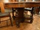 Antique Tiger Oak Arts & Crafts,  Gothic Detail 5 Pc.  Dining Room Set 1900-1950 photo 1