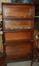 Antique Oak Stacking Barrister Bookcase 5 Sections With Drawer 1900-1950 photo 1