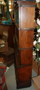 Antique Oak Stacking Barrister Bookcase 5 Sections With Drawer 1900-1950 photo 2