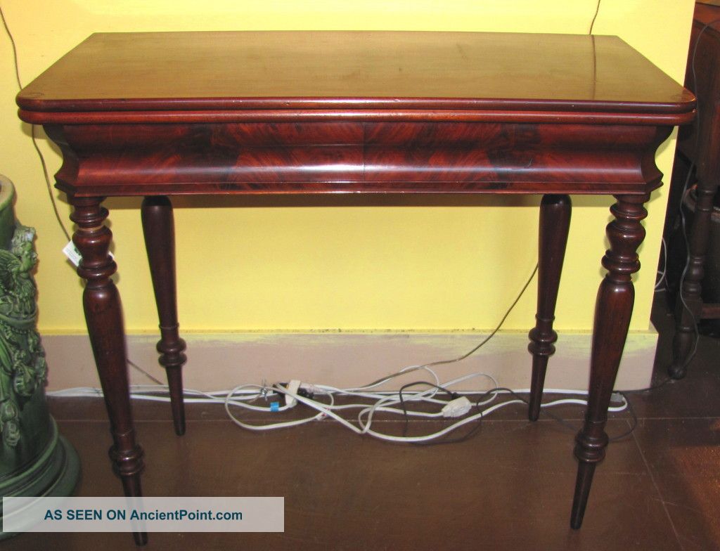Antique French Louis Phillipe Mahogany Game Table Circa 1840 1800-1899 photo