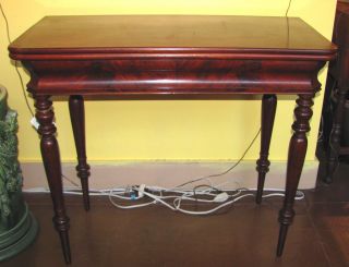 Antique French Louis Phillipe Mahogany Game Table Circa 1840 photo