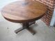 Mission Oak Arts And Crafts Period Oak Round Table 42 Inch Diameter 1800-1899 photo 3