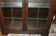 Wonderful English Antique Leaded Glass Bookcase / Cabinet.  Made From Dark Oak. 1900-1950 photo 2