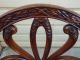 50961 Pair Of Carved Mahogany French Carved Fleur Back Dining Side Chairs Post-1950 photo 2